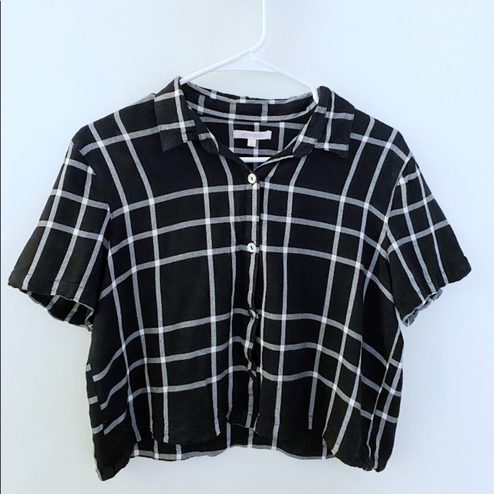 plaid crop top